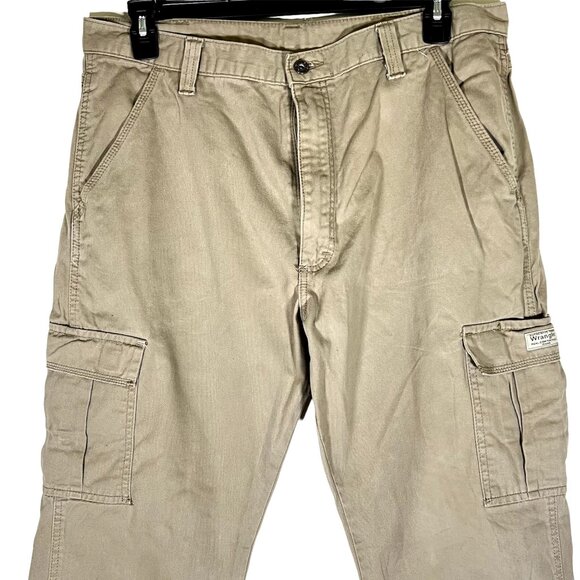 Wrangler Jeans - Men's Size 36 X 32 - Beige Khaki Cargo Classic Authentic Issue - Picture 2 of 10